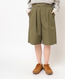 T1014 コットンリネンワークハーフパンツ