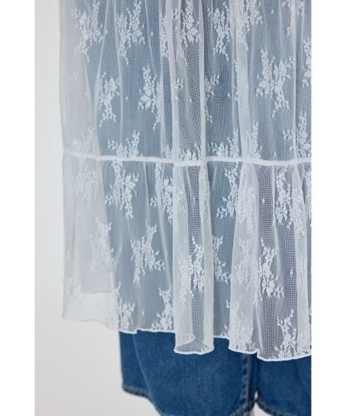 RODEO CROWNS WIDE BOWL（ロデオクラウンズワイドボウル）の「レースティアードスカート（スカート・レディース・オレンジ/ブラック/オフホワイト・FREE）」の4枚目の写真