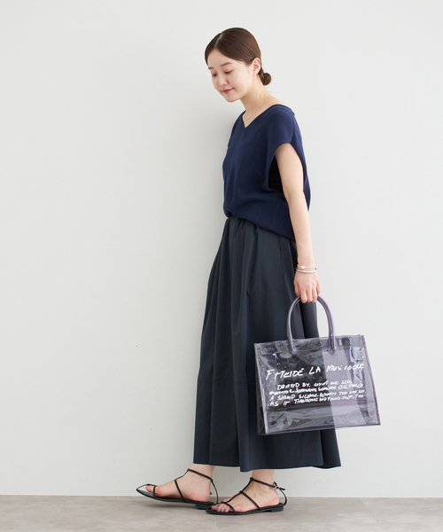 IENA(イエナ)の「タフタトリミングスカート(スカート・レディース・ブラウン/ネイビー/ボルドー・34/36/38)」の7枚目の写真