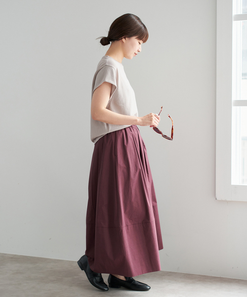 IENA(イエナ)の「タフタトリミングスカート(スカート・レディース・ブラウン/ネイビー/ボルドー・34/36/38)」の10枚目の写真