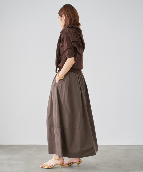IENA(イエナ)の「タフタトリミングスカート(スカート・レディース・ブラウン/ネイビー/ボルドー・34/36/38)」の15枚目の写真