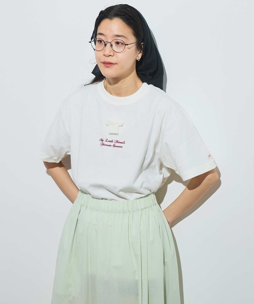 fig Ｌondon（フィグロンドン）の「●My little friend Tshirt（Tシャツ/カットソー・レディース・ネイビー/アイボリー・FREE）」の5枚目の写真