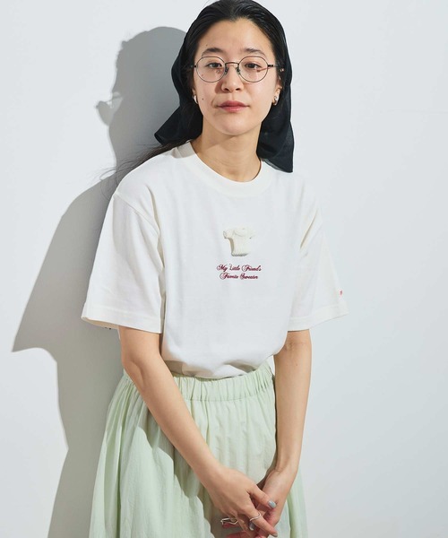 fig Ｌondon（フィグロンドン）の「●My little friend Tshirt（Tシャツ/カットソー・レディース・ネイビー/アイボリー・FREE）」の20枚目の写真