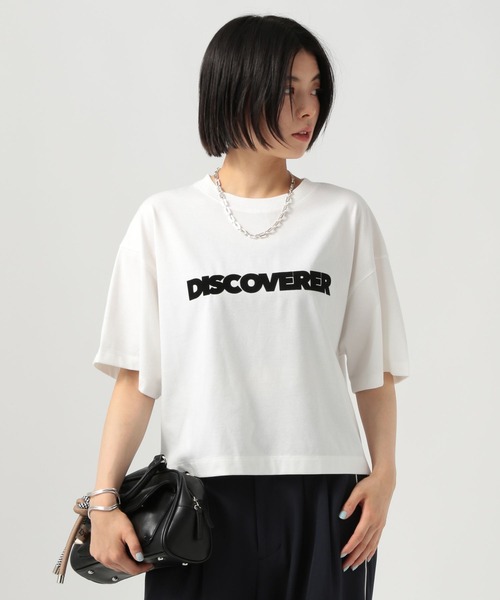 BAYFLOW(ベイフロー)の「シンプルロゴショートTシャツ(Tシャツ/カットソー・レディース・ライトピンク/ライトブルー/オフホワイト/ライトイエロー・FREE)」の2枚目の写真