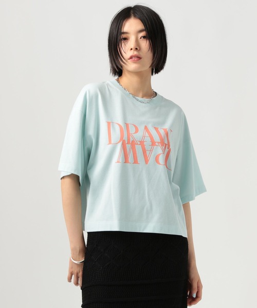BAYFLOW(ベイフロー)の「シンプルロゴショートTシャツ(Tシャツ/カットソー・レディース・ライトピンク/ライトブルー/オフホワイト/ライトイエロー・FREE)」の3枚目の写真