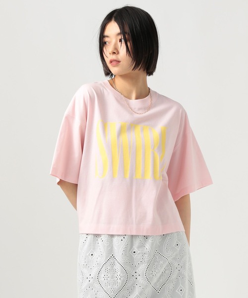 BAYFLOW(ベイフロー)の「シンプルロゴショートTシャツ(Tシャツ/カットソー・レディース・ライトピンク/ライトブルー/オフホワイト/ライトイエロー・FREE)」の8枚目の写真