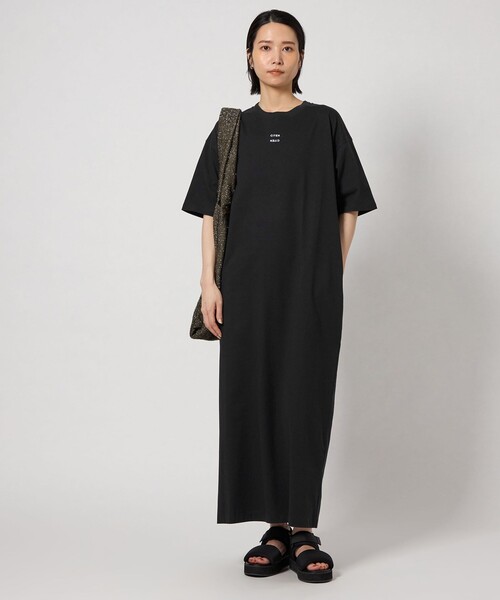 CITEN（シテン）の「＜CITEN＞CITENロゴカットワンピースハンソデ（ワンピース・レディース・ブラック/ダークブラウン・S/M）」の3枚目の写真
