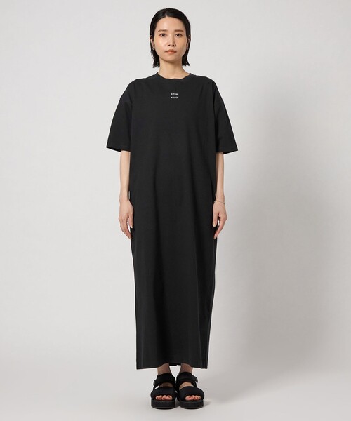 CITEN（シテン）の「＜CITEN＞CITENロゴカットワンピースハンソデ（ワンピース・レディース・ブラック/ダークブラウン・S/M）」の5枚目の写真