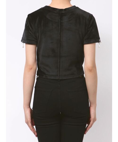 EMODA(エモダ)の「アイレットパールベロアTシャツ(Tシャツ/カットソー・レディース・グレー/その他/ブラック・FREE)」の7枚目の写真