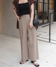 CORNERS | ツイル バックゴム ストレート パンツ(スラックス)