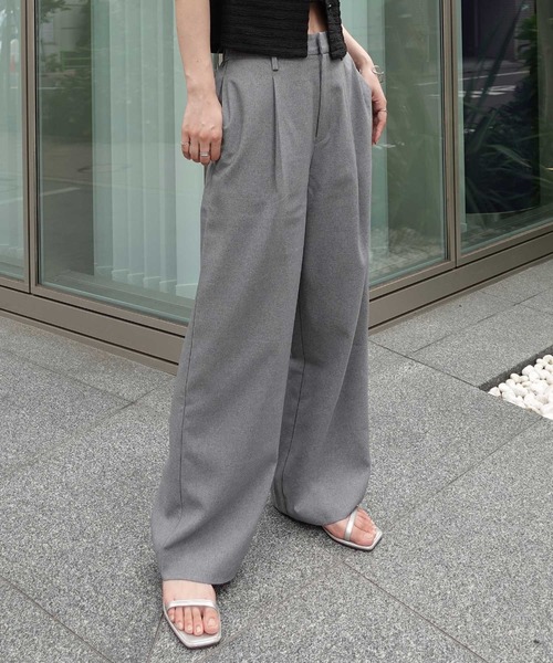 CORNERS（コーナーズ）の「ツイル バックゴム ストレート パンツ（スラックス・レディース・グレー/ブラック/グレイッシュベージュ・マルチサイズ）」の20枚目の写真