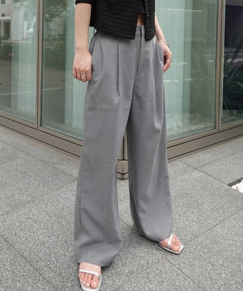 CORNERS（コーナーズ）の「ツイル バックゴム ストレート パンツ（スラックス・レディース・グレー/ブラック/グレイッシュベージュ・マルチサイズ）」の21枚目の写真