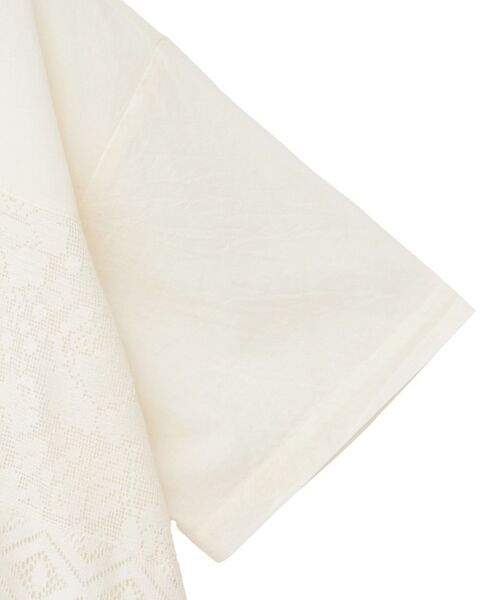 CRAFT STANDARD BOUTIQUE（クラフトスタンダードブティック）の「レースパッチワークシャツ（シャツ/ブラウス・レディース・アイボリー/ブラック・FREE）」の7枚目の写真