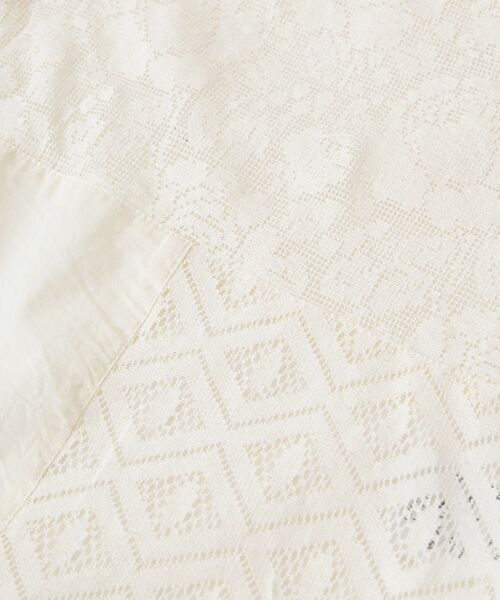 CRAFT STANDARD BOUTIQUE（クラフトスタンダードブティック）の「レースパッチワークシャツ（シャツ/ブラウス・レディース・アイボリー/ブラック・FREE）」の9枚目の写真