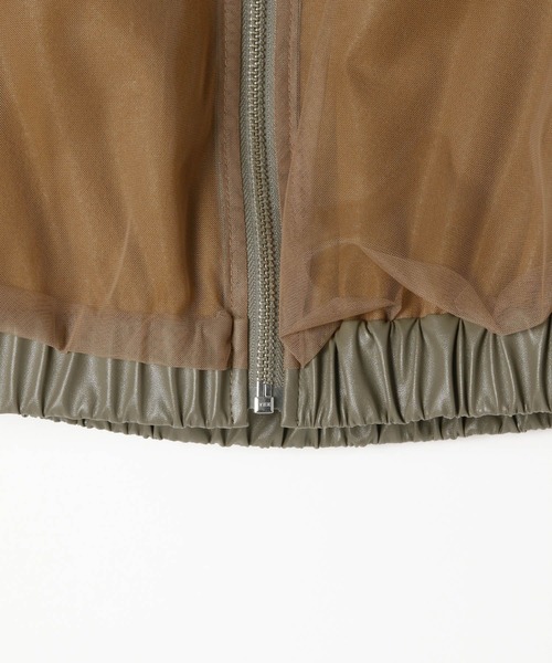LEPSIM(レプシィム)の「リバーシブルチュールフェイクレザーベスト 575770(その他アウター・レディース・ブラウン/カーキ/ブラック・FREE)」の9枚目の写真