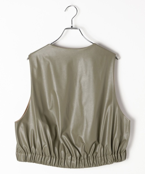 LEPSIM(レプシィム)の「リバーシブルチュールフェイクレザーベスト 575770(その他アウター・レディース・ブラウン/カーキ/ブラック・FREE)」の12枚目の写真