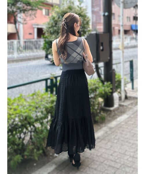 EATME（イートミー）の「チェックニットTOP（ニット/セーター・レディース・ベージュ/オフホワイト/グレー・FREE）」の18枚目の写真