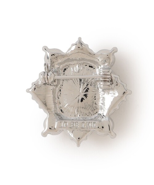 スクエアビジューブローチ