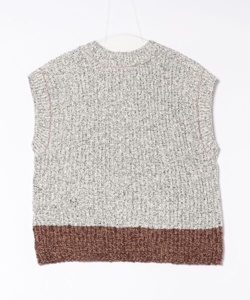 YENN / イエン 】BI COLOR KNIT VEST / バイカラーニットベスト