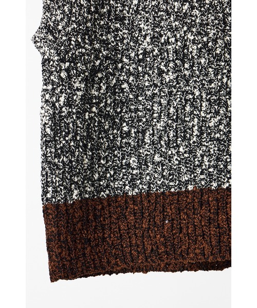 YENN / イエン 】BI COLOR KNIT VEST / バイカラーニットベスト