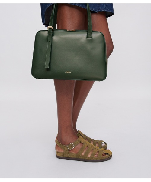 A.P.C.（アーペーセー）の「SAC VIRGINIE BOX（ハンドバッグ・レディース・グリーン/ブラック/ベージュ系その他・ONESIZE）」の15枚目の写真