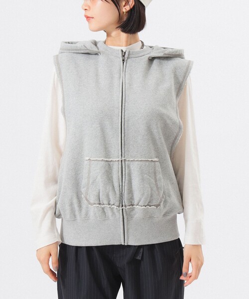 BEAMS BOY スウェット フルジップ パーカー ノースリーブ スウェット フルジップ パーカー ノースリーブ（ベスト）｜BEAMS BOY