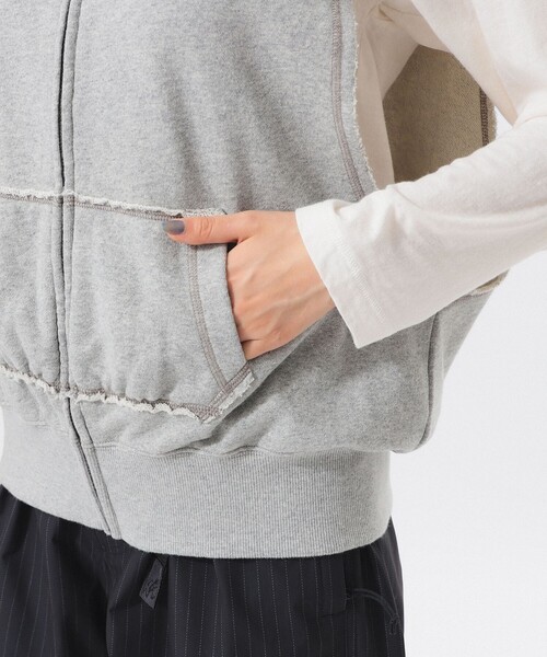 BEAMS BOY(ビームスボーイ)の「【2/5再値下げ】スウェット フルジップ パーカー ノースリーブ(ベスト・レディース・チャコールグレー/グレー・ONE SIZE)」の12枚目の写真