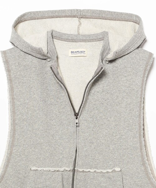 BEAMS BOY(ビームスボーイ)の「【2/5再値下げ】スウェット フルジップ パーカー ノースリーブ(ベスト・レディース・チャコールグレー/グレー・ONE SIZE)」の19枚目の写真
