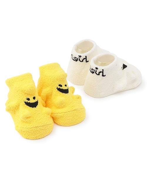 X-girl Stages（エックスガールステージス）の「キラッキーモチーフベビーソックス（ベビーシューズ/ベビーソックス・キッズ・アイボリー/イエロー・F）」の9枚目の写真