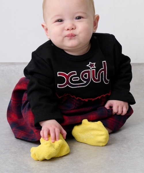 X-girl Stages（エックスガールステージス）の「キラッキーモチーフベビーソックス（ベビーシューズ/ベビーソックス・キッズ・アイボリー/イエロー・F）」の10枚目の写真