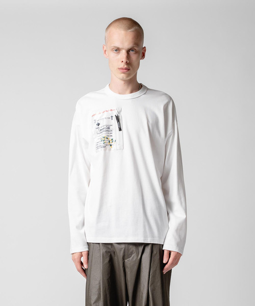 yoshiokubo（ヨシオクボ）の「yoshiokubo ヨシオクボ / MEDICINE FILM PKT L/S T フィルムポケットロンT / YKF25109（Tシャツ/カットソー・メンズ・ホワイト/ブラック・2/3/1）」の12枚目の写真