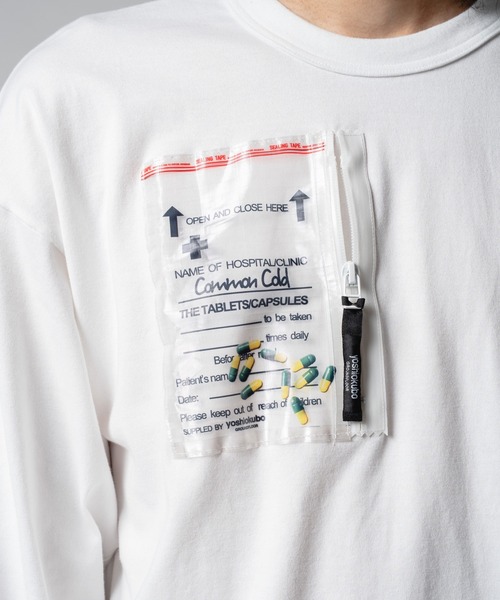 yoshiokubo（ヨシオクボ）の「yoshiokubo ヨシオクボ / MEDICINE FILM PKT L/S T フィルムポケットロンT / YKF25109（Tシャツ/カットソー・メンズ・ホワイト/ブラック・2/3/1）」の18枚目の写真
