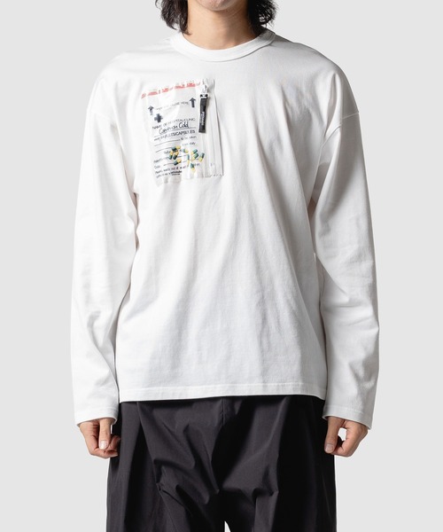 yoshiokubo（ヨシオクボ）の「yoshiokubo ヨシオクボ / MEDICINE FILM PKT L/S T フィルムポケットロンT / YKF25109（Tシャツ/カットソー・メンズ・ホワイト/ブラック・2/3/1）」の14枚目の写真