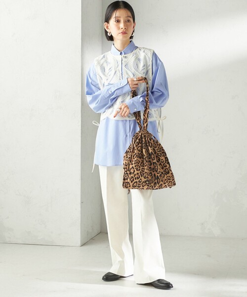 SHIPS（シップス）の「2WAY ドローストリング トート バッグ（トートバッグ・レディース・レッド/ブラウン/シルバー/ネイビー・ONE SIZE）」の6枚目の写真