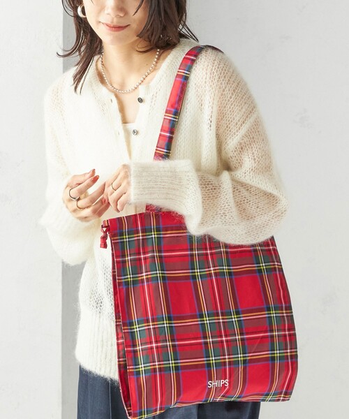 SHIPS（シップス）の「2WAY ドローストリング トート バッグ（トートバッグ・レディース・レッド/ブラウン/シルバー/ネイビー・ONE SIZE）」の19枚目の写真