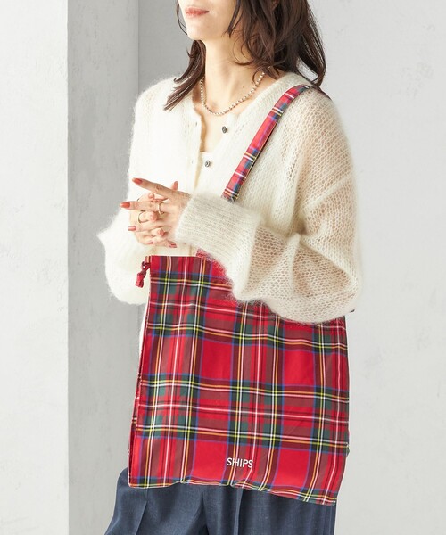 SHIPS（シップス）の「2WAY ドローストリング トート バッグ（トートバッグ・レディース・レッド/ブラウン/シルバー/ネイビー・ONE SIZE）」の20枚目の写真