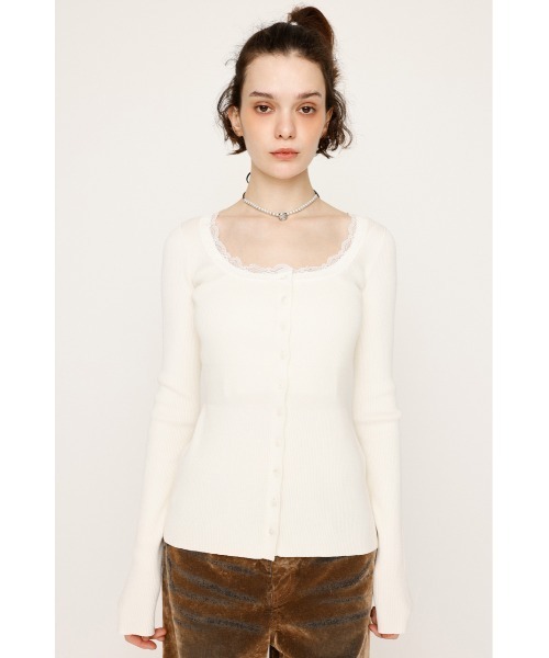LACE DOCKING FRONT BUTTON TOPS レース ドッキング フロント
