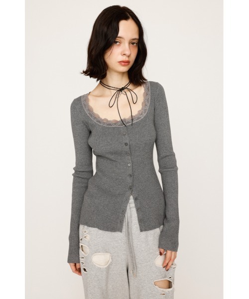 トップス LACE DOCKING FRONT BUTTON TOPS LACE DOCKING FRONT BUTTON TOPS レース ドッキング フロントボタン