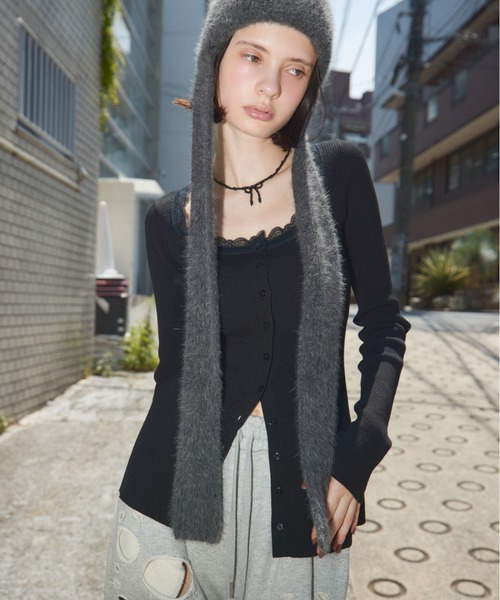 AD2021 コムデギャルソン ドッキング半袖ニット ラメ レース ベルト JUNYA WATANABE COMME des GARCONS MAN ジュンヤ ワタナベ