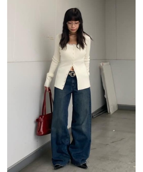 LACE DOCKING FRONT BUTTON TOPS レース ドッキング フロントボタン