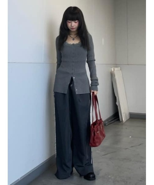 LACE DOCKING FRONT BUTTON TOPS レース ドッキング フロントボタン