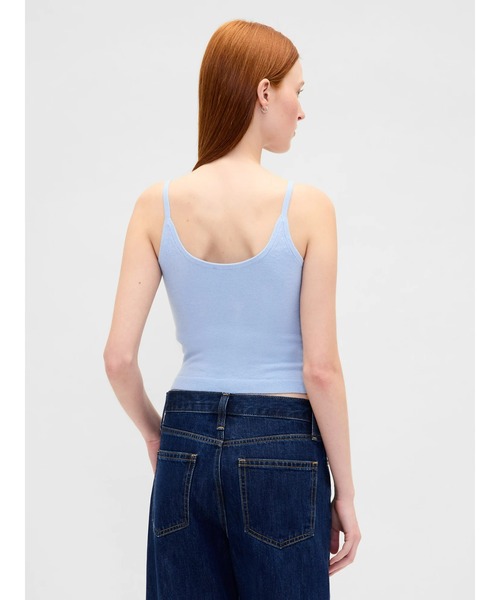 GAP(ギャップ)の「CashSoft カシミヤタッチ ストレッチ クロップド タンクトップ(ニット/セーター・レディース・ブラック/アイボリー/ブルー/グレー・S/M/L/XL/XS/XXS)」の14枚目の写真