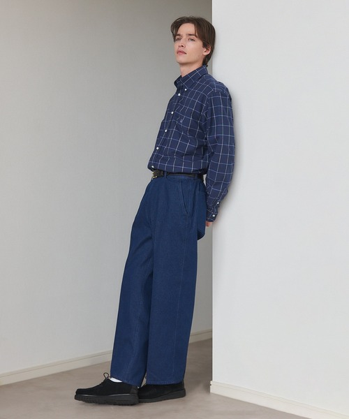 MILITARY（ミリタリー）の「【SETUP7】Pressed Washed Denim Trousers KKP　/　プレスドウォッシュデニムトラウザー（デニムパンツ・メンズ・ブラック系1/ネイビー系1/ブラック系その他2/ネイビー系2・M/L）」の4枚目の写真