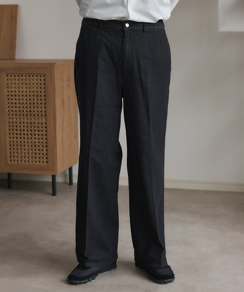 MILITARY（ミリタリー）の「【SETUP7】Pressed Washed Denim Trousers KKP　/　プレスドウォッシュデニムトラウザー（デニムパンツ・メンズ・ブラック系1/ネイビー系1/ブラック系その他2/ネイビー系2・M/L）」の15枚目の写真