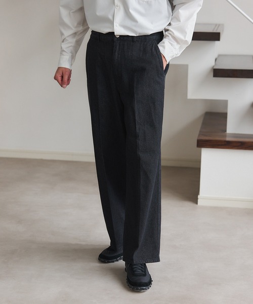 MILITARY（ミリタリー）の「【SETUP7】Pressed Washed Denim Trousers KKP　/　プレスドウォッシュデニムトラウザー（デニムパンツ・メンズ・ブラック系1/ネイビー系1/ブラック系その他2/ネイビー系2・M/L）」の14枚目の写真