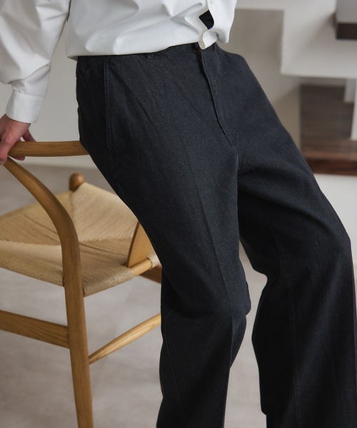 MILITARY（ミリタリー）の「【SETUP7】Pressed Washed Denim Trousers KKP　/　プレスドウォッシュデニムトラウザー（デニムパンツ・メンズ・ブラック系1/ネイビー系1/ブラック系その他2/ネイビー系2・M/L）」の16枚目の写真