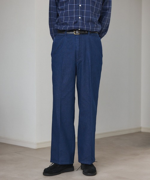 MILITARY（ミリタリー）の「【SETUP7】Pressed Washed Denim Trousers KKP　/　プレスドウォッシュデニムトラウザー（デニムパンツ・メンズ・ブラック系1/ネイビー系1/ブラック系その他2/ネイビー系2・M/L）」の20枚目の写真