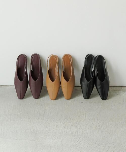 URBAN RESEARCH Sonny Label（アーバンリサーチサニーレーベル）の「バックストラップスクエアパンプス（パンプス・レディース・ブラック/ブラウン系その他/キャメル・LARGE/MEDIUM/SMALL）」の6枚目の写真