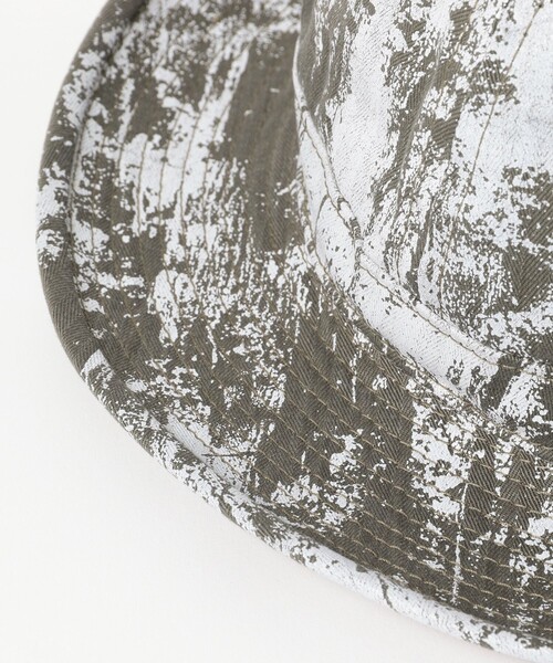 BEAMS PLUS（ビームスプラス）の「MIL Hat Herringbone on Paint Print（ハット・メンズ・オリーブ/グレー/ブルー・ONE SIZE）」の11枚目の写真