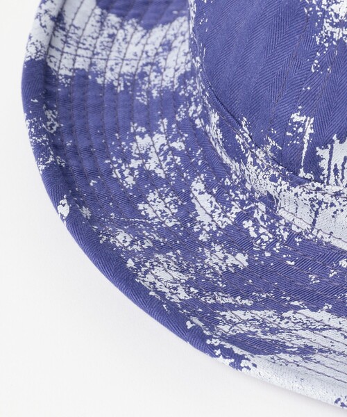BEAMS PLUS（ビームスプラス）の「MIL Hat Herringbone on Paint Print（ハット・メンズ・オリーブ/グレー/ブルー・ONE SIZE）」の5枚目の写真